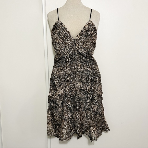 Free People Dresses & Skirts - NWT Free People Snake Print Open Back Mini Dress M